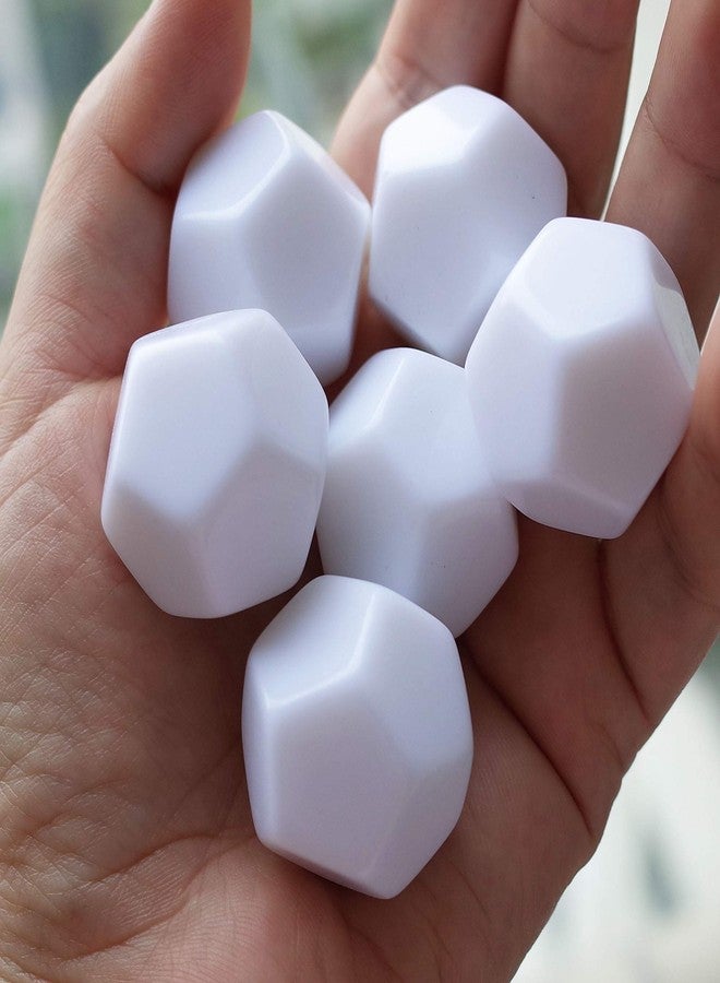 FOIBURELY 15 pcs D12 White Blank dice 25 mm for Board Games, Teaching and DIY - Image 3
